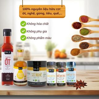 Tinh bột nghệ hữu cơ Dace 150g - Nghệ nếp Cao Bằng, nguyên chất, dễ uống, mịn thơm, chuẩn USDA, EU, JAS Organic