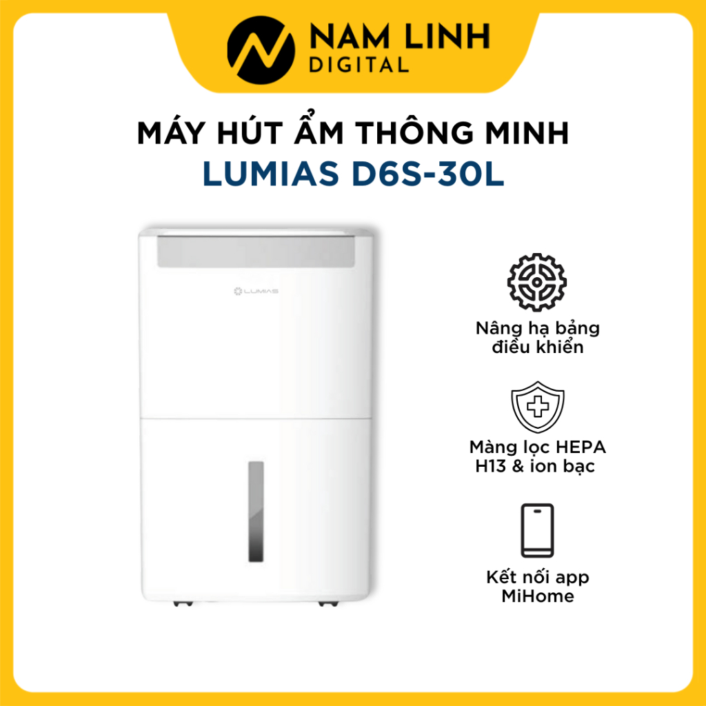 Máy hút ẩm Lumias D6S-30L - Lọc không khí, kết nối app Mihome | BigBuy360 - bigbuy360.vn