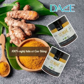 Tinh bột nghệ hữu cơ Dace 150g - Nghệ nếp Cao Bằng, nguyên chất, dễ uống, mịn thơm, chuẩn USDA, EU, JAS Organic