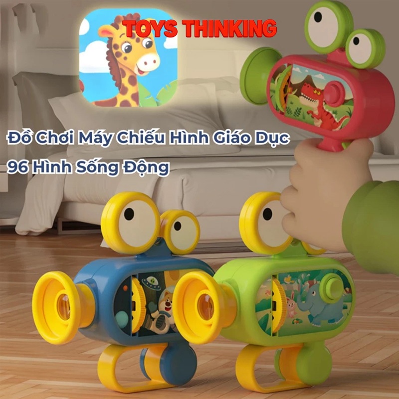 Đồ Chơi Đèn Pin Tặng 96 Chiếu Hình ToysThinKing  Cho Bé 3D, Đèn Vẽ Thông Minh Có Nhiều Hình Động Vật