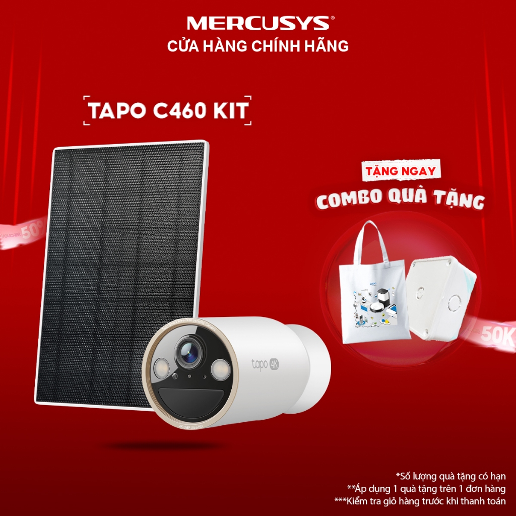 [Hỏa Tốc] Camera Wi-Fi Năng Lượng Mặt Trời TP-Link Tapo C460 / C460 KIT Độ Phân Giải 4K
