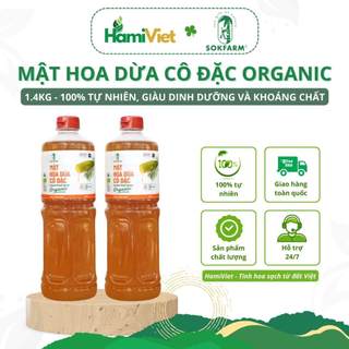 Mật hoa dừa cô đặc organic Sokfarm chai 1.4kg đường hấp thu chậm tốt cho sức khỏe gia đình