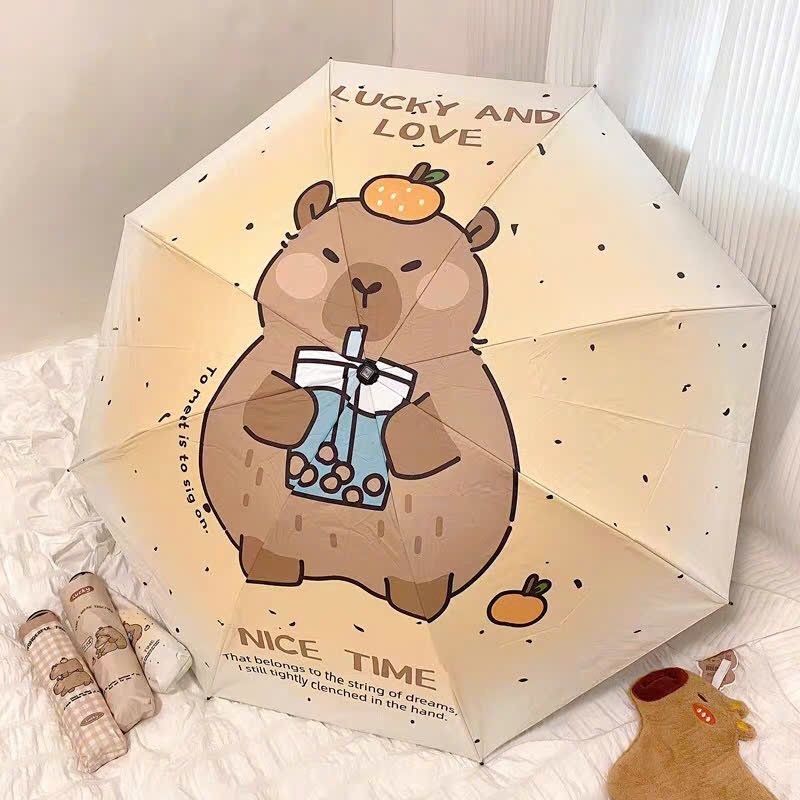 Ô dù gấp gọn chuột Capypara Ô Gấp Gọn Tiện Lợi Chống Nước