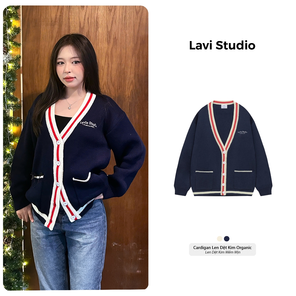Áo Cardigan Len Dệt Kim Organic Local Brand Lavi Studio/ Lavìe