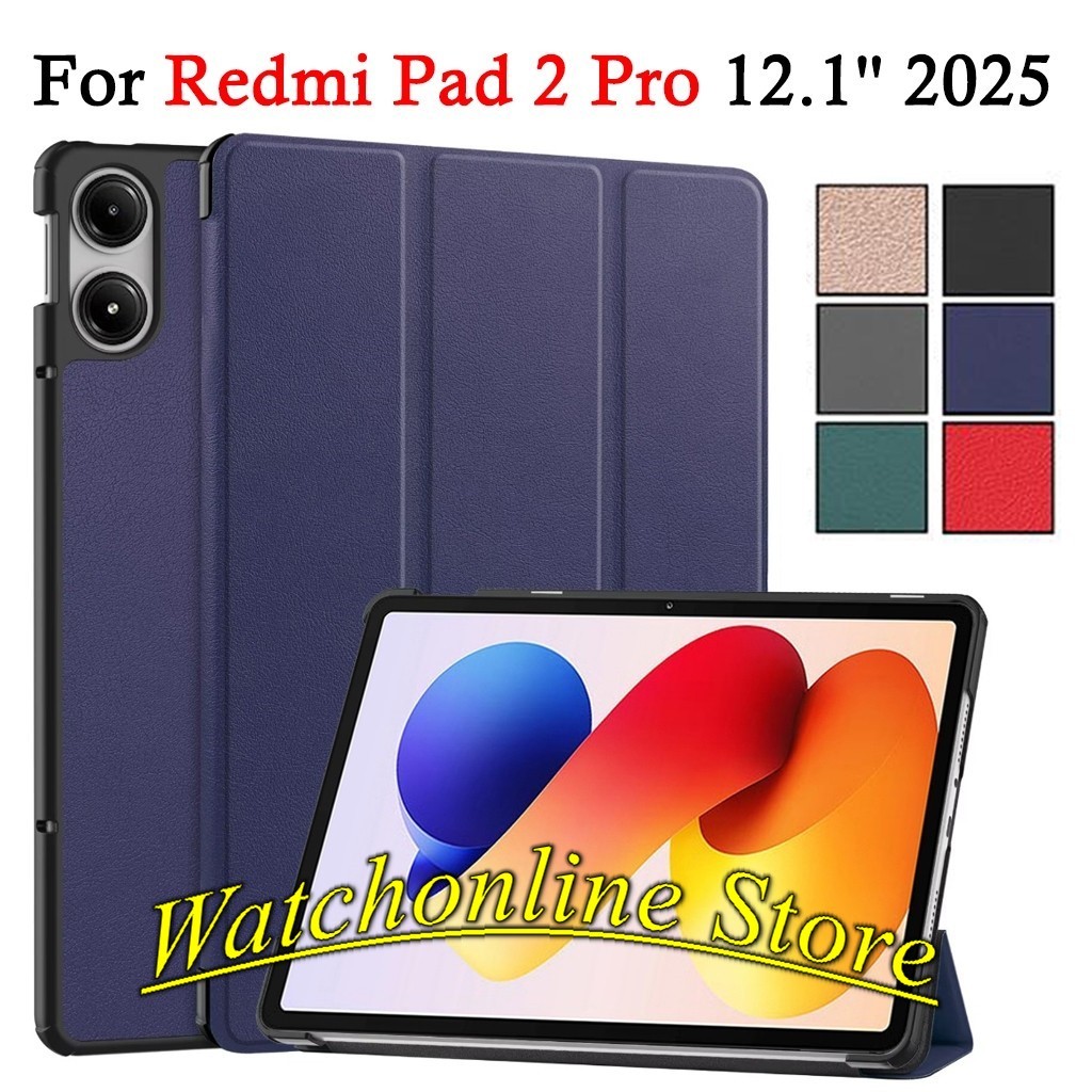 Bao da Flip gấp 3 khúc cho Redmi Pad 2 Pro (12.1 ") 2025, Xiao mi Poco Pad 5G 4G Pad2 11" 4G Pro