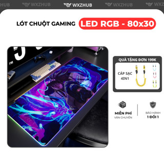  Lót Chuột Gaming Led RGB 80x30cm Dày 4MM Pad Chuột Gaming Chống Trơn Trượt 