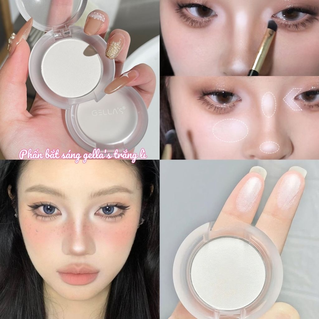 Phấn Highlight Tạo Khối Sáng Lì Gella's ( Trắng Lì)