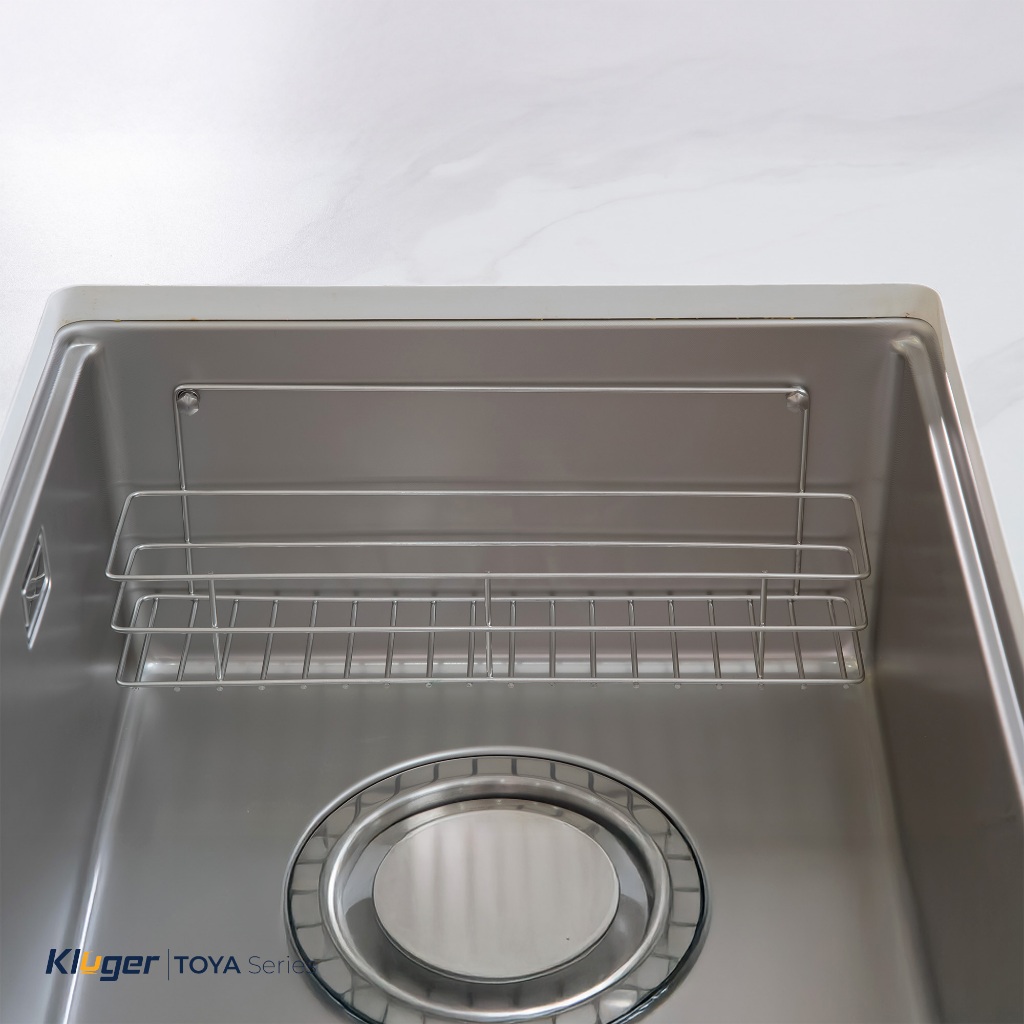 Chậu rửa bát Kluger KY8045SL Plus, dập liền khối Bề mặt: SUPER LINEN dập nổi thế hệ mới