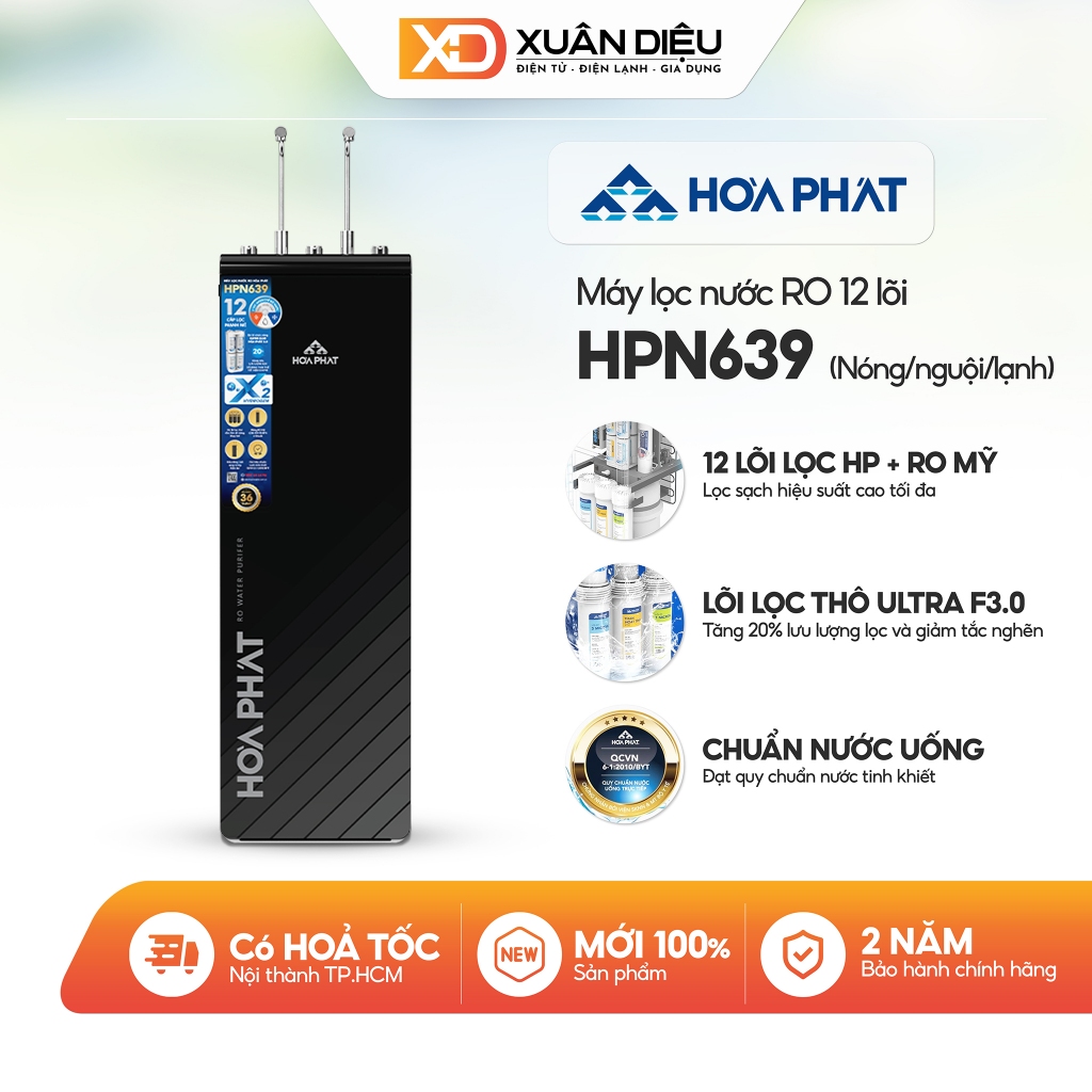 Máy Lọc Nước Ro Nóng Lạnh Hòa Phát HPN639