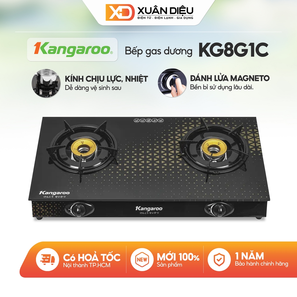 Bếp Ga Đôi Kangaroo KG8G1C