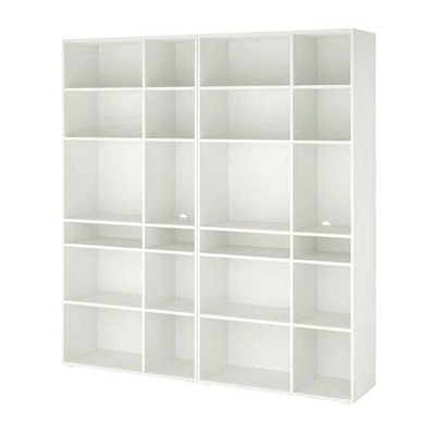 SOSIA, COMBO 2 Kệ sách 6 tầng 2 gian SHE_076, 190x37x200cm, kệ gỗ Scandi Home