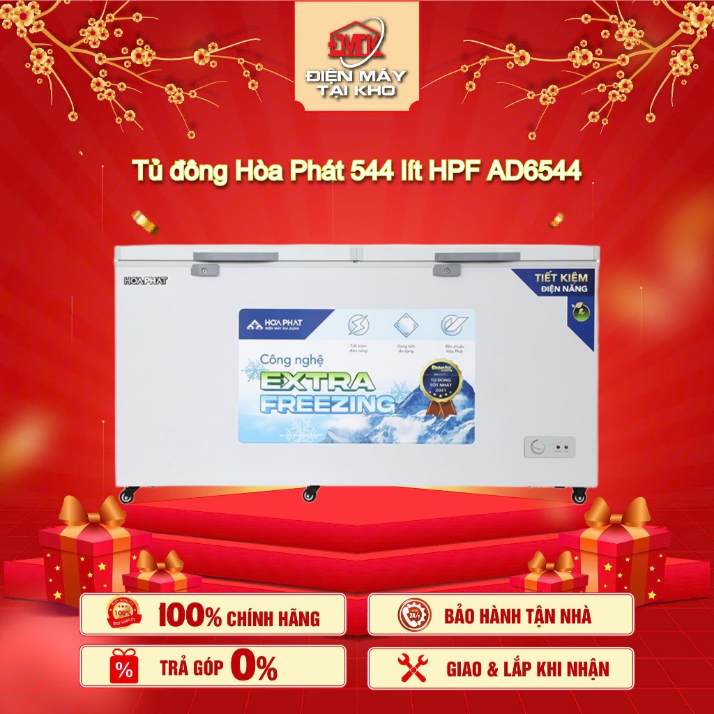 Tủ Đông Hòa Phát 544 Lít HPF AD6544 – 1 Ngăn Đông – 2 Cánh Mở – Làm Lạnh Sâu – Hàng Chính Hãng