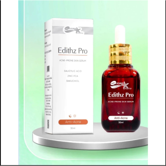 Edithz pro - Serum dưỡng da 30ml da mụn trứng cá, đầu đen| Bs Da Liễu Khuyên Dùng