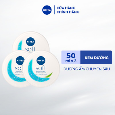 Bộ 03 Kem Dưỡng Mềm Da NIVEA Soft (50 ml) - 89054x3