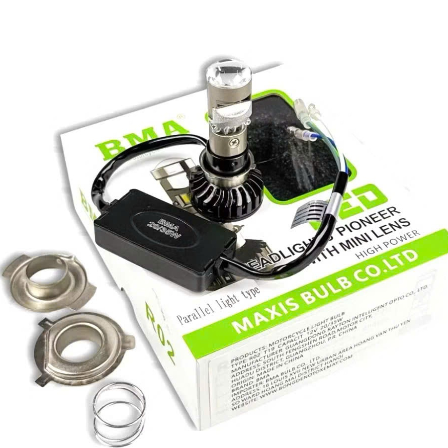 Đèn Pha Bi chính hãng Cầu BMA Mã M8c lắp cho nhiều dòng xe dream wase rs...tặng kèm 1 công tắc