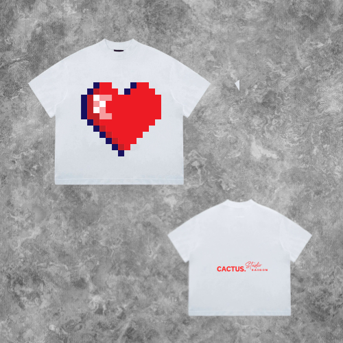 T-Shirt Boxy Cotton 270GSM "Minecraft Heart"