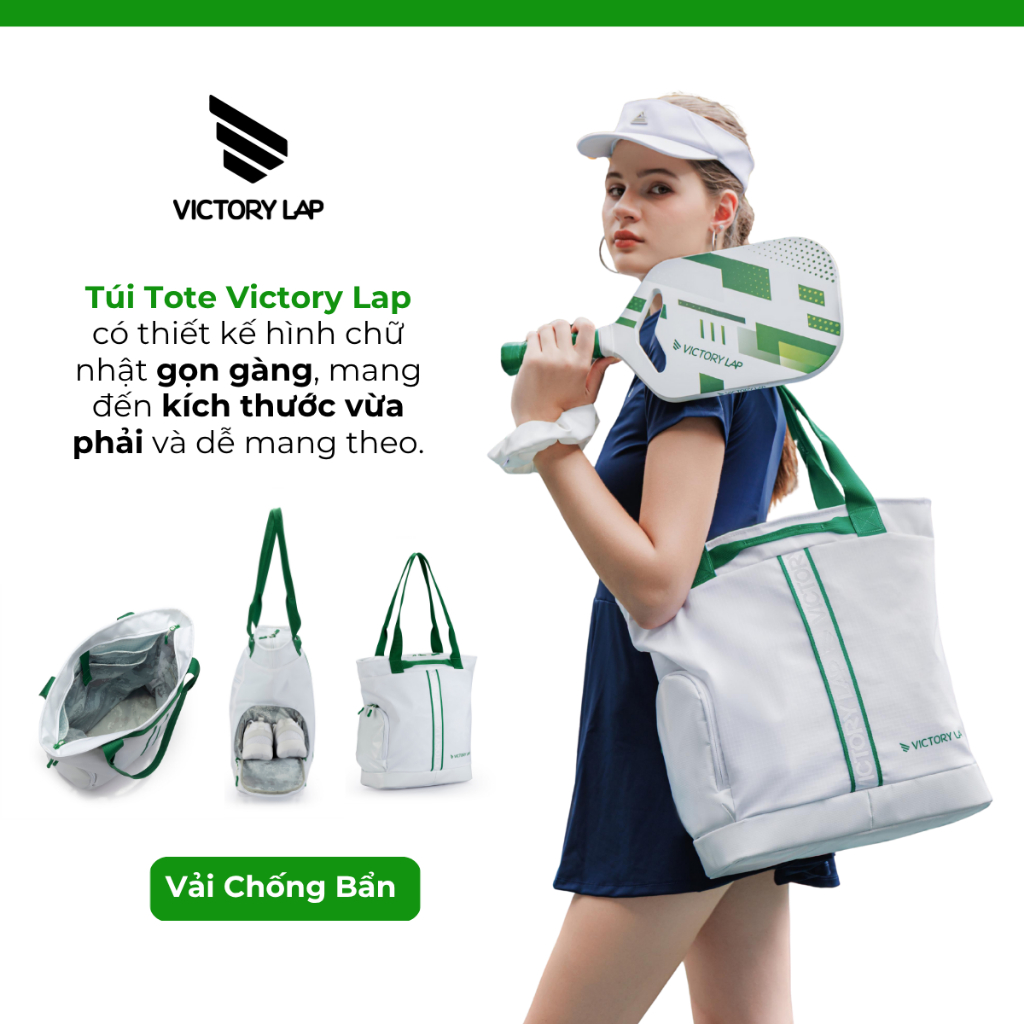 Túi Tote Thể Thao VictoryLap Cao Cấp Nam Nữ Trượt Nước Có Ngăn Giày