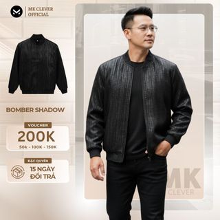  Áo Khoác Bomber Shadow MK CLEVER vải gấm hoạ tiết thêu tỉ mỉ trần bông dày dặn lên dáng trẻ trung 