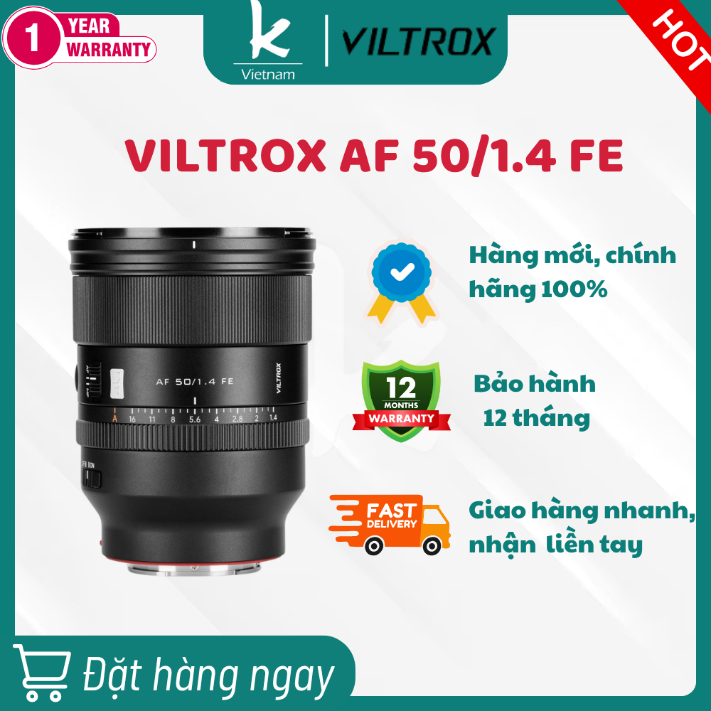 Ống Kính Viltrox AF 50mm F1.4 Pro Full Frame For Sony E