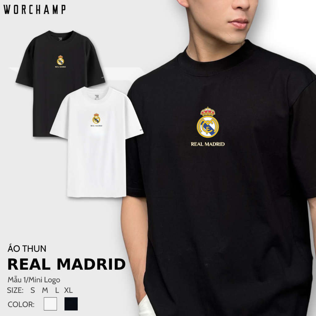 Áo thun Real Madrid - Mini Logo - WORCHAMP - Mẫu 1
