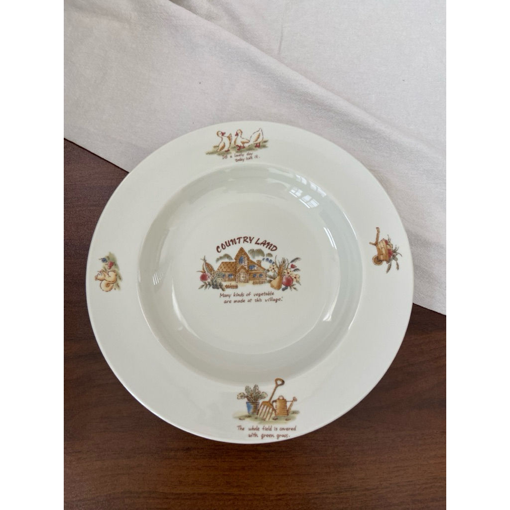 Đĩa Country Land Đĩa Sâu Lòng Phong Cách Âu Gốm Nhật 2hand