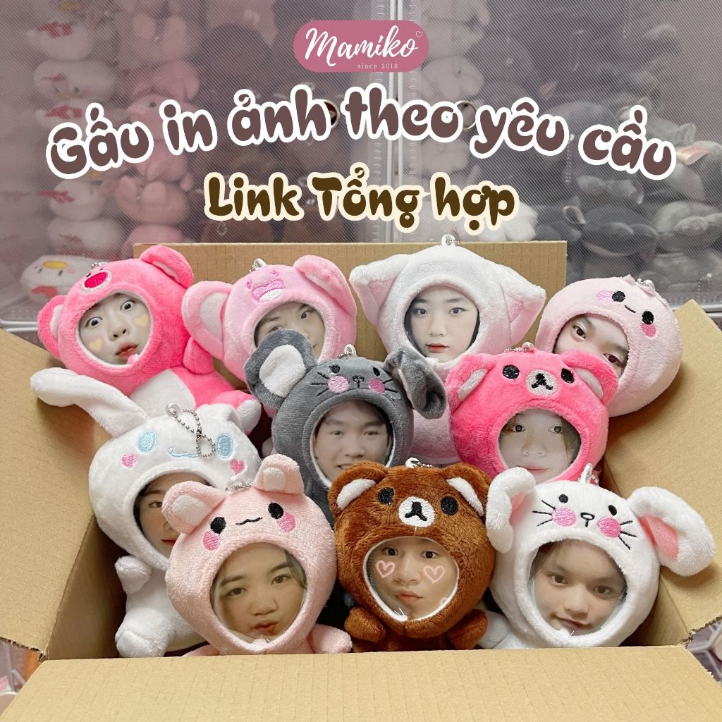 [HOẢ TỐC HCM] Gấu Bông In Ảnh 3D Theo Yêu Cầu - Tổng Hợp (đã gồm in ảnh)