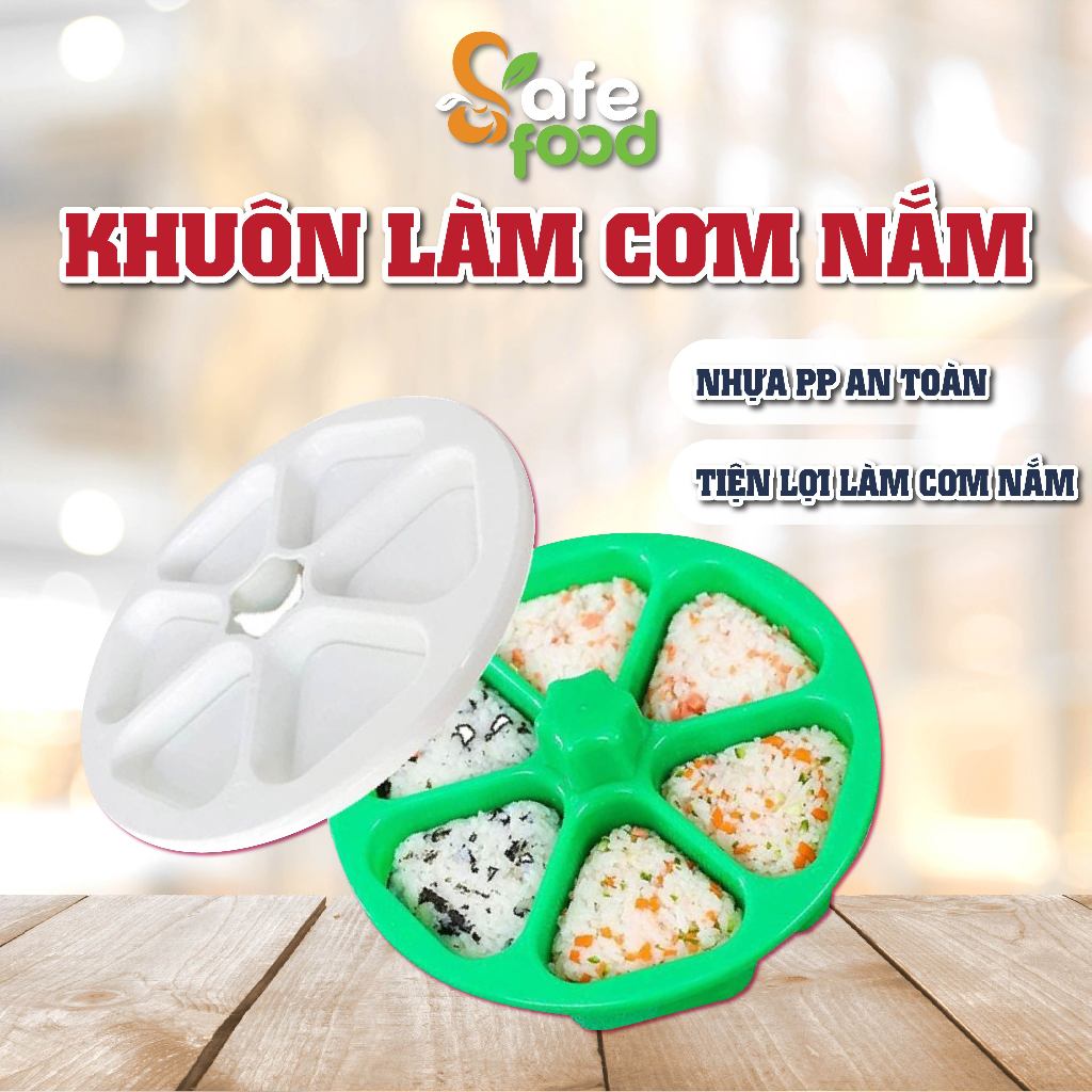 Khuôn làm cơm nắm, khuôn sushi, khuôn cơm nắm hình tam giác, Sáu trong một, Dụng cụ làm cơm rong biể