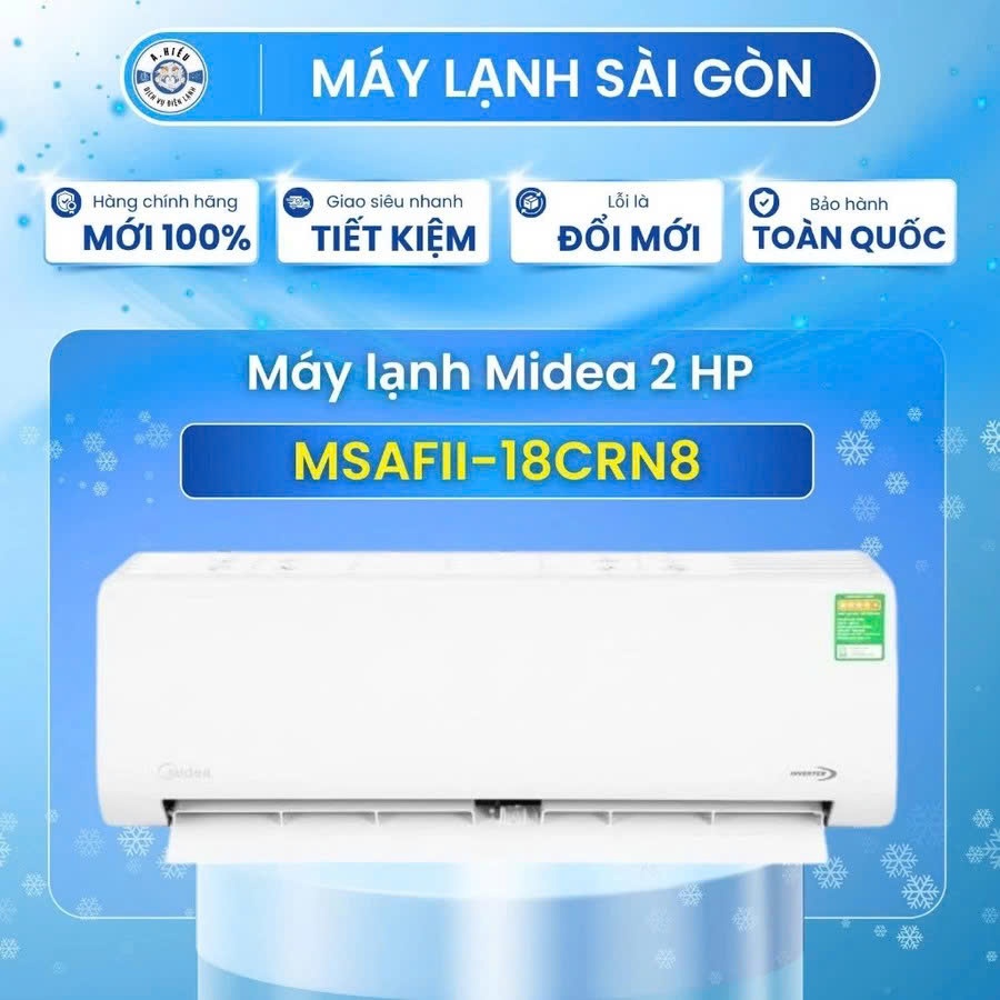 ❄️ Máy lạnh Midea 2 HP MSAFII-18CRN8 – Làm lạnh nhanh, tiết kiệm điện, thiết kế sang trọng 🌿