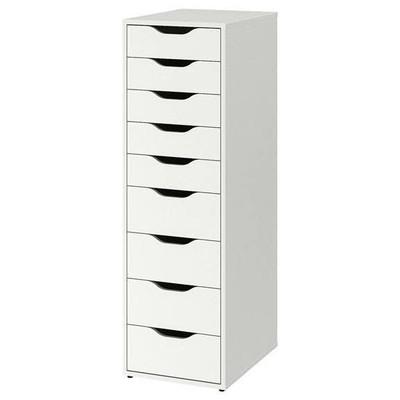 DAISY, Tủ đựng đồ 9 ngăn kéo DRA_006, 36x48x116cm, tủ gỗ Scandi Home