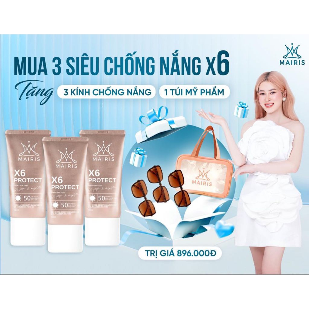 Combo 3 Kem chống nắng X6 Protect
