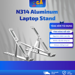  Giá đỡ laptop Đế tản nhiệt laptop macbook gấp gọn  size 14 15 16 17 inch điều chỉnh theo cấp độ 