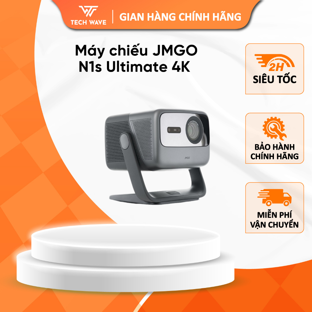 Máy Chiếu JMGO N1s Ultimate 4K Chính Hãng – Android TV – Hỗ Trợ Dolby Vision – 3000 ANSI Lumens, Tec