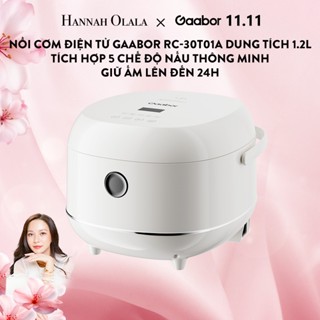  Hannah Olala x Gaabor Nồi cơm điện tử RC-30T01A dung tích 1.2 lít tích hợp 5 chế độ nấu thông minh giữ ấm có quai xách 