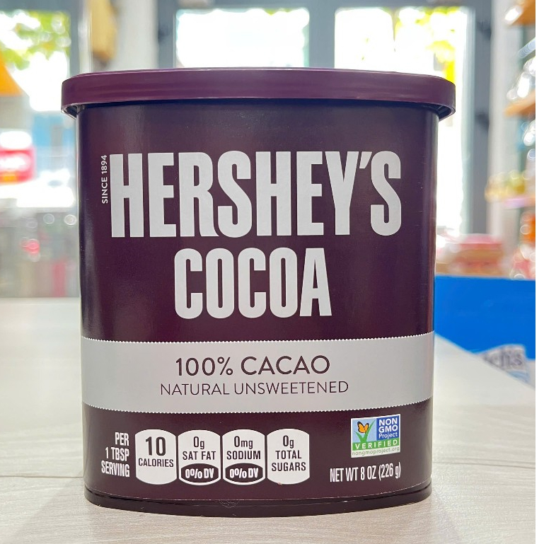 [ Date 03/28 ] Bột Ca cao Hershey Không Đường Mỹ 226g