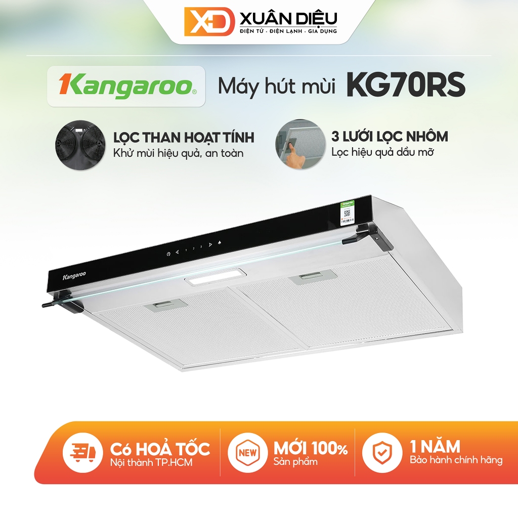 KG70RS- Máy Hút Mùi Áp Tường Kangaroo KG70RS - Bảo Hành Chính Hãng