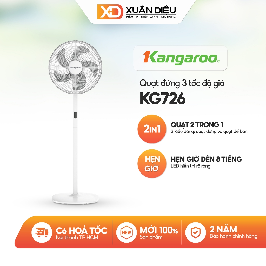 Quạt Đứng Kangaroo 5 Cánh KG726 45W