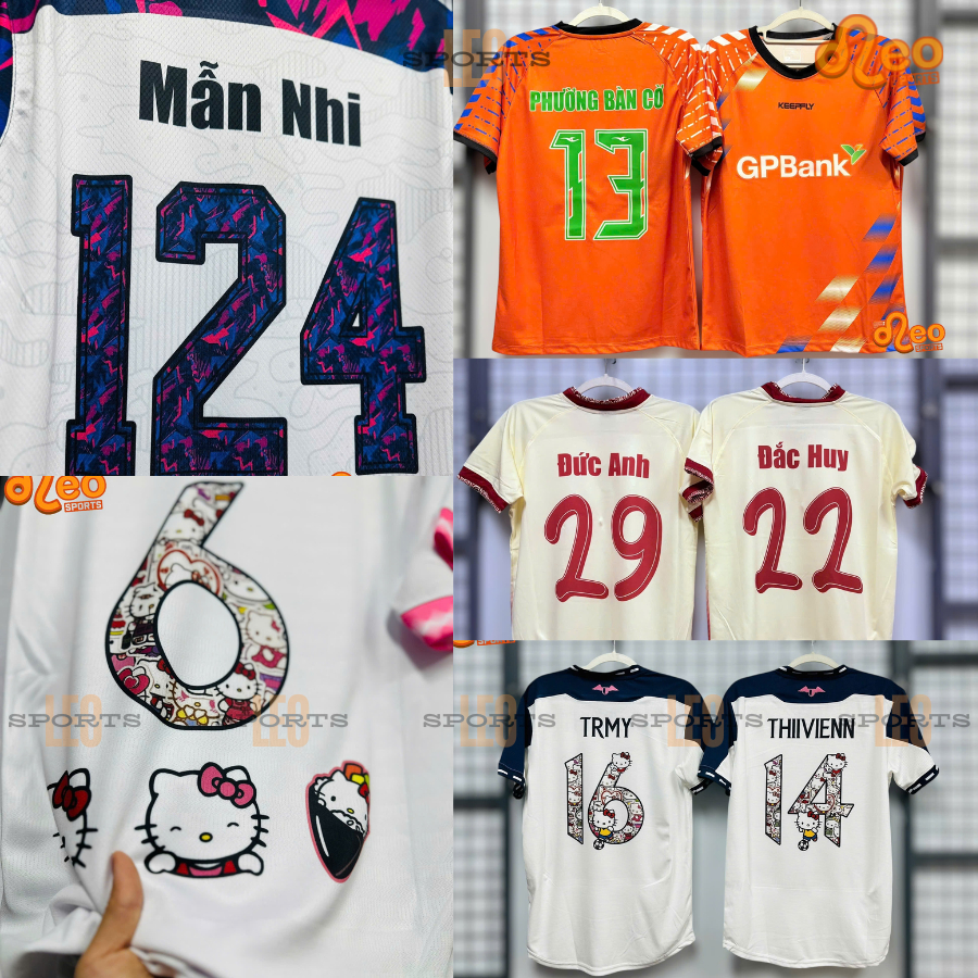 Dịch Vụ In Tên Số Theo Yêu Cầu, Chất Liệu In Chuyển Nhiệt, PET, PU Bền, Không Phai Màu, Không Bong T