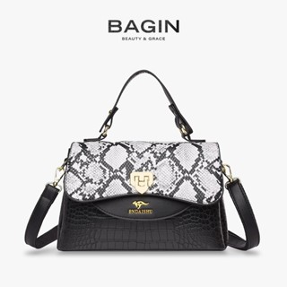  BAGIN Túi Xách Nữ  Da Cao Cấp Họa Tiết Da Rắn Sang Trọng 