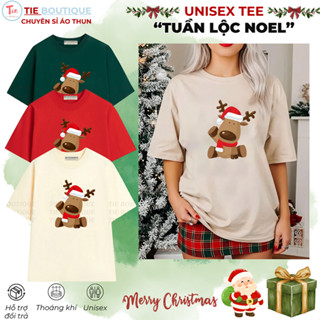  Áo Thun In Hình Tuần Lộc Đón Giáng Sinh Áo Phông Noel Nam Nữ Cổ Tròn Vải Đẹp 