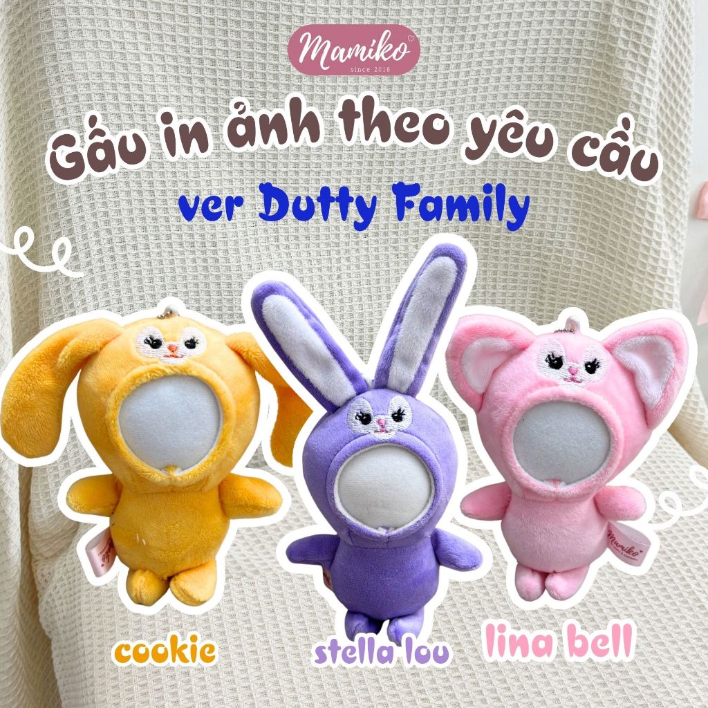 [HOẢ TỐC HCM] Gấu Bông In Ảnh 3D Theo Yêu Cầu - ver Duffy and Friends (đã gồm in ảnh)