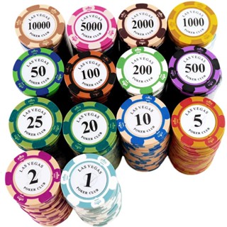 Chip Poker Lasvegas Cao Cấp, Phỉnh Poker Có Số, Chip Đất Sét Lõi Thép, Hàng Nhập Khẩu Xịn Xò