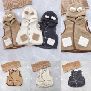 [Mompa] Áo gile lông cừu cho bé 6-9m đến 36m( Form to)