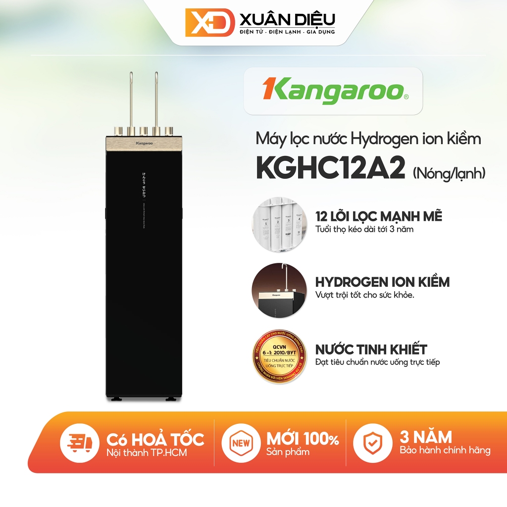 Máy Lọc Nước Kangaroo Hydrogen Ion Kiềm Nóng Lạnh KGHC12A2
