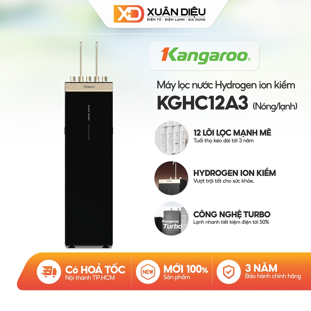 Máy lọc nước Kangaroo Sumire Hydrogen ion kiềm nóng lạnh KGHC12A3