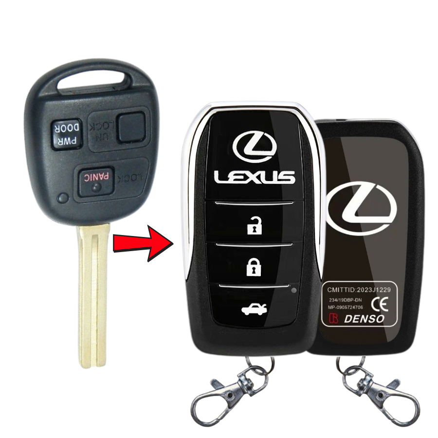 Vỏ Nâng Cấp Chìa Khóa Gập Lexus RX350, LX570, ES350, NX300 – Vỏ Độ Gập Cao Cấp Sang Trọng, Giữ Nguyê