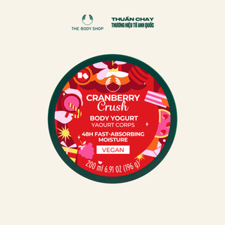   Xmas Limited Edition  Sữa Chua Dưỡng Thể Hương Nam Việt Quất & Cam Đỏ Cranberry Crush Body Yogurt 200ml The Body Shop 