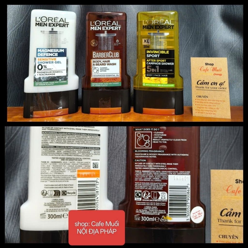 SỮA TẮM GỘI 2IN1  DÀNH CHO NAM L Ore@l Men Expert Barber Club Shower Gel 300ml