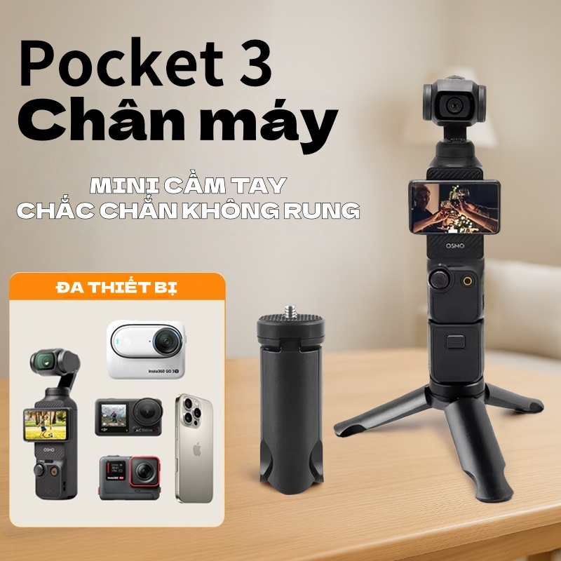 Chân máy Mini cho DJI Pocket 3 / pocket 2 / GoPro / Action 5 pro / Action 4 / OM 6 / OM 5 Ổn định Gi