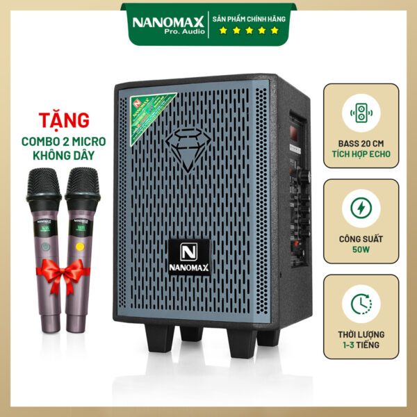 (Hỏa tốc) Loa Kéo Nanomax 2 Tấc S-100