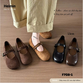   HEIMIN  Giày mary jane nữ đế cao bản cao cấp bản hộp da mềm cao cấp - Giày búp bê lolita nữ xinh xắn 